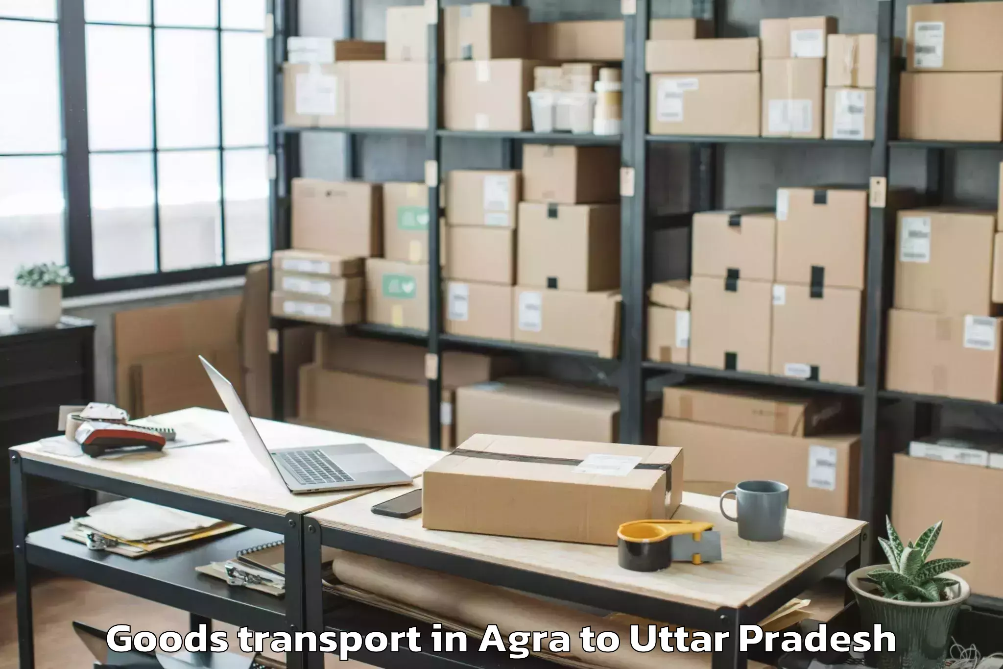 Affordable Agra to Chandra Shekhar Azad Universit Goods Transport